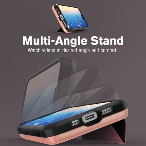 VENA vCommuteX for iPhone 16 Pro Wallet Case, Red - color: MagSafe Compatible - Red, size: iPhone 16 Pro
