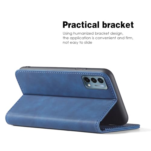 Asuwish Flip Wallet Phone Case for OnePlus Nord N200 5G with Screen Protector Magnetic Closure Folio Cover Credit Card Holder Slot Stand One Plus N 200 G5 1 Plus 200N 1plus One+ 1+ N2005G 2021 Blue - color: Blue