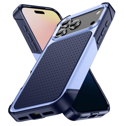 Designed for iPhone 17 Pro Max Case 2 in 1 Gift Militay Grade Drop Protective Rugged Heavy Duty Cover Shockproof Case for iPhone 17 Pro Max Phone Case for Women Men Boy Girl (Purple) - color: Purple