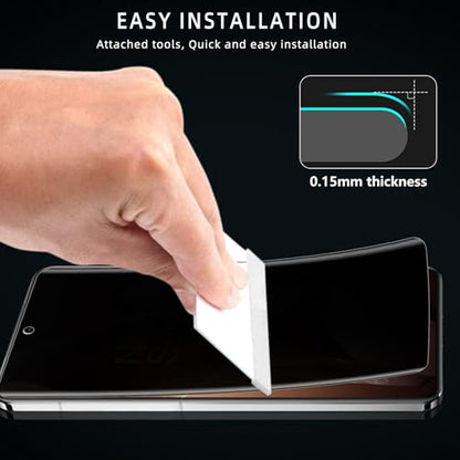 Privacy Screen Protector for One Plus 13, Flexible TPU Protective Film [2+2 Pack] Camera Lens Protector [3D Full Coverage] [Anti-Spy] [Scratch-Resistant] for Oneplus 13 - size: OnePlus 13