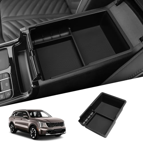 smabee Center Console Organizer for Kia Sorento 2021-2025 2026 Accessories - size: Armrest Storage Insert Box