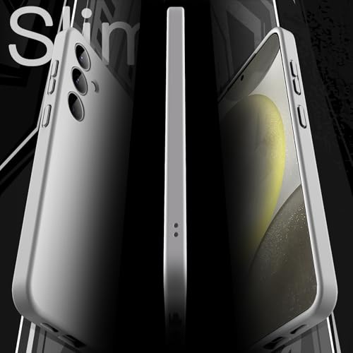 JETech Slim Case for Samsung Galaxy S24, Silver | Camera Lens Protection, Soft TPU Design, Matte Finish, Shockproof Protection - color: Silver, size: S24