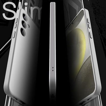 JETech Slim Case for Samsung Galaxy S24, Silver | Camera Lens Protection, Soft TPU Design, Matte Finish, Shockproof Protection - color: Silver, size: S24