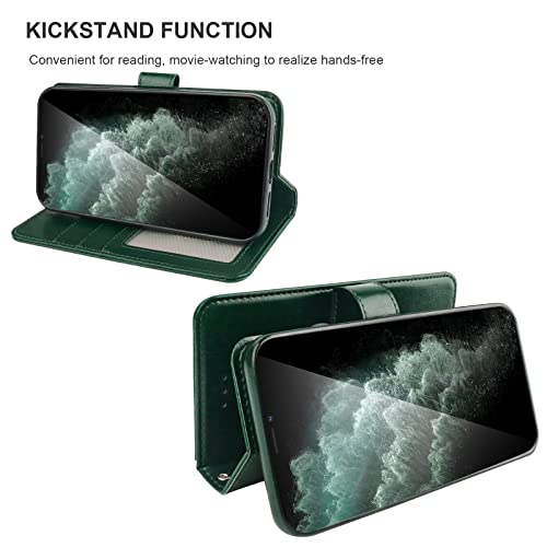 Bocasal Detachable Wallet Case Card Holder for iPhone 11 Pro Max Green - color: Green
