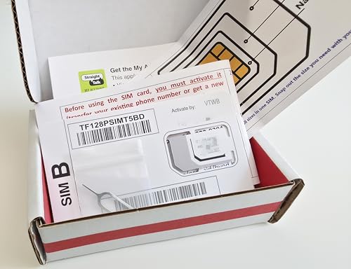 5G/4G/LTE Straight Talk SIM Card kit for iPhone 6 6+ 6 Plus 6S 6S Plus 7 7+ 7 Plus 8 8+ 8 Plus X XS XS Max XR 11/12/13 11/12/13 Pro 11/12/13 Pro Max 12/13 Mini SE 2020/2022, SE 2nd/3rd Generation