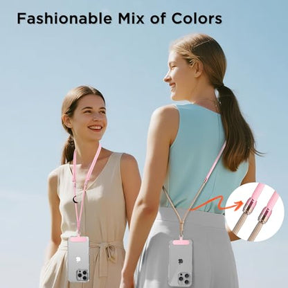 3-in-1 Crossbody Phone Lanyard & Wrist Strap - color: Pink