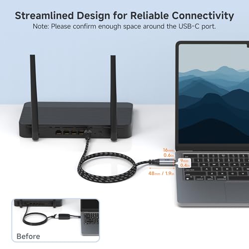 Cable Matters Plug & Play Braided USB C to Ethernet Cable, 3ft - size: 3 Feet