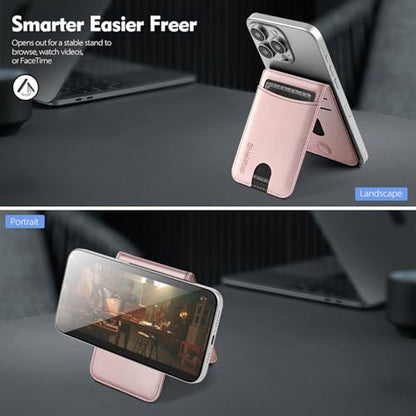 Shieldtop Compatible with MagSafe iPhone 14 Wallet Case,Rose Gold | 2 in 1 Detachable Magnetic,Credit Card Holder Slots,RFID Blocking,PU Leather,Kickstand,Flip Folio Phone Cover for Men & Women - color: Rose Gold, size: iPhone 14 6.1"