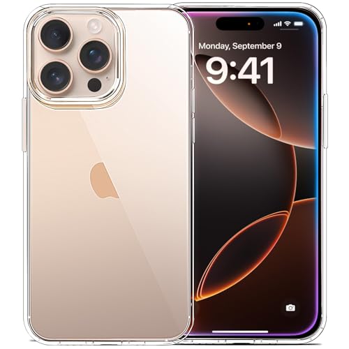 JJGoo Compatible with iPhone 16 Pro Case Clear, Soft Transparent TPU Cover, Slim Thin Shockproof Phone Case for iPhone 16 Pro 6.3-Inch - color: Clear, size: for iPhone 16 Pro