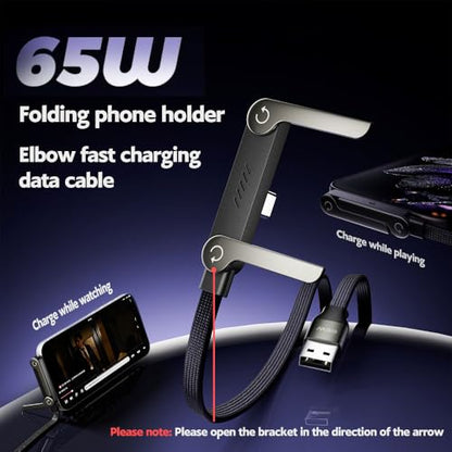 NKV USB A to USB C Invisible Stand Charging Cable - style: USB A-Type C