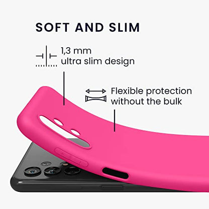 kwmobile Case Compatible with Samsung Galaxy A13 4G Case - Soft Slim Protective TPU Silicone Cover - Neon Pink - color: neon pink, size: Galaxy A13 4G