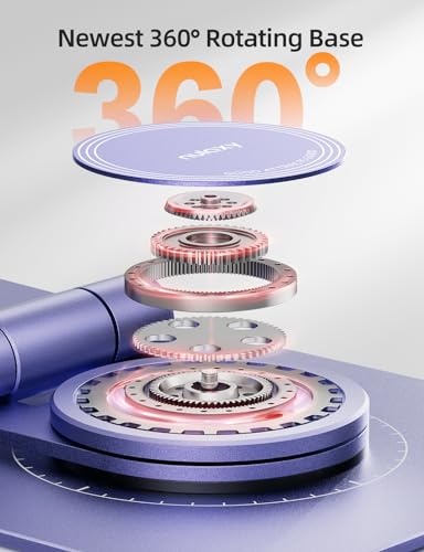 Nulaxy 360° Rotating Multi-Angle Adjustable Phone Stand, Purple - color: Purple