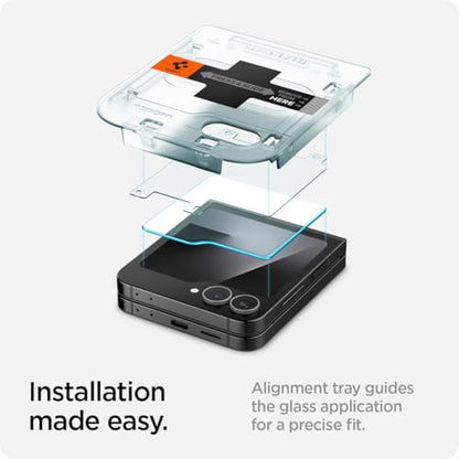 Spigen Screen Protector GlasTR EZ FIT for Galaxy Z Flip 7 FE, Z Flip 6 - size: Galaxy Z Flip7 FE / Galaxy Z Flip 6