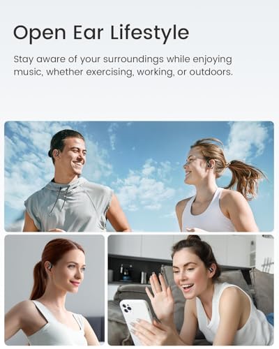 Acefast AceFit Air Open Ear Headphones, Wireless Earbuds with Rich Bass, Bluetooth 5.4 Sports Headphones with Charging Case, 32H Playtime Earbuds IP54 Waterproof for Running, Cycling, Walking, Workout