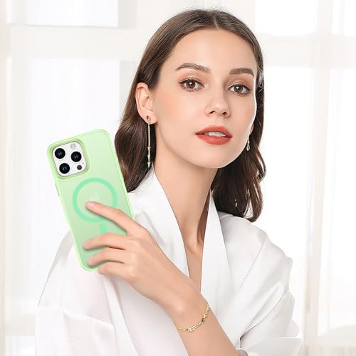 BENTOBEN Magnetic for iPhone 16 Pro Max Case,(Compatible with MagSafe) (Military Grade Drop Protection) Slim Translucent Matte Shockproof with Anti-Fingerprint Phone Case 6.9",Matcha Green - color: Matcha Green