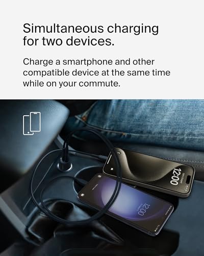 Belkin BoostCharge 42W Car Charger with USB-C to C Cable - style: Car Charger + USB-C Cable