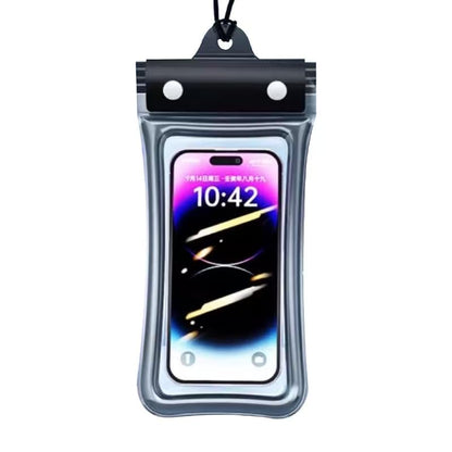 Waterproof Phone Pouch Case, IPX8 Rated, Touch Sensitive with 4-Layer Sealing, Universal Underwater Phone Dry Bag Black - color: black