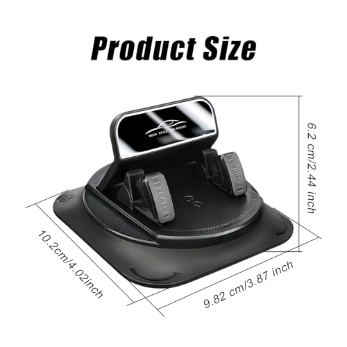 Car Dashboard Phone Holder, Anti-Slip Car Phone Holder 360 Degree Rotation