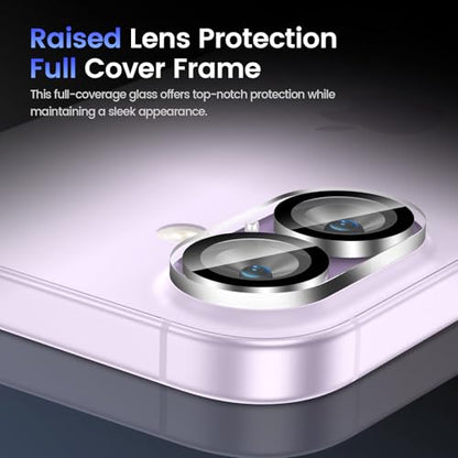 Tensea 3Pcs for iPhone 17/iPhone 16 Camera Lens Protector - size: for iPhone 17/ iPhone 16
