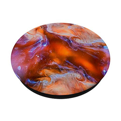 Liquid Orange Ceramic Design: Swirling Purple & Great Gift PopSockets Grip and Stand for Phones and Tablets
