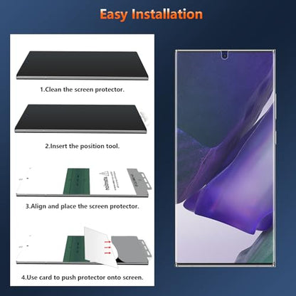 [2 Pack] for Samsung Galaxy Note 20 Ultra Matte Privacy TPU Screen Protector (Not Glass), Anti Glare, Fingerprint Sensor Compatible, Full Adhesive Flexible Film, Easy Installation - size: Galaxy Note 20 U1tra