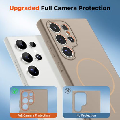 zapica Magnetic for Samsung Galaxy S23 Ultra Case, Desert Gold - color: Desert Gold, size: Samsung Galaxy S23 Ultra 6.8''