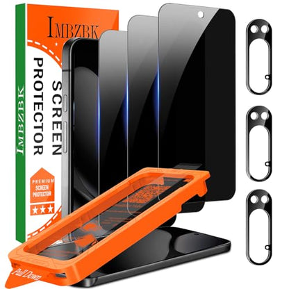 IMBZBK Privacy Screen Protector for Google Pixel 10 Pro XL, 3+3 Pack - color: Pixel 10 Pro XL-Black