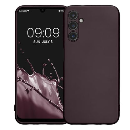 kwmobile Case Compatible with Samsung Galaxy A14 5G Case -Soft TPU Back Phone Cover - with Metallic Look - Metallic Berry - color: metallic berry, size: Galaxy A14 5G