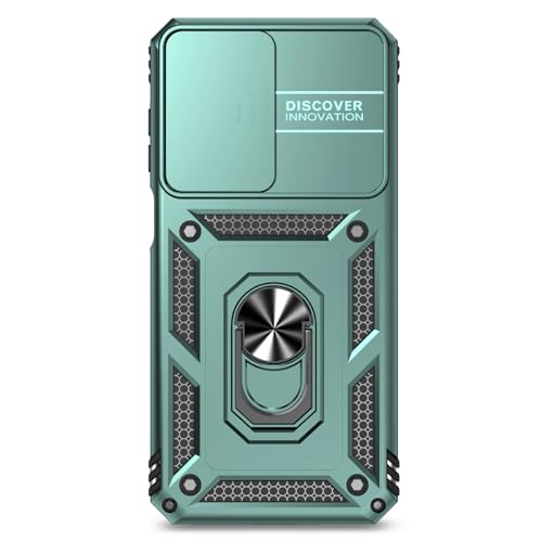 for Samsung Galaxy A17 / Galaxy A26 5G Case, with Slide Camera Cover Screen Protector [Military Grade Drop Tested] Ring Holder Kickstand Protective Phone Case for Samsung Galaxy A17, Dark Green - color: Dark Green w/ Slide Camera 2nd gen. Military Grade