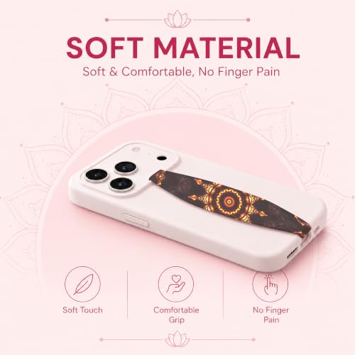 Switchbands Cell Phone Grip Strap – Reversible Soft Elastic Hand Holder for Back of Phone, Secure Anti-Drop Hand Strap, Arthritis Friendly, Slim Universal Boho Fit for All – Mystic Whispers