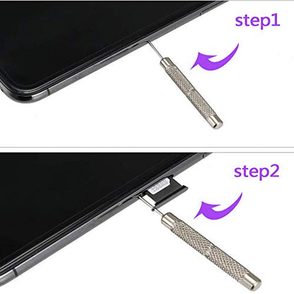 6 Pack SIM Card Removal Tool, Sim Card Tray Opening Tool Eject Pins Needle Opener Ejector Compatible with All iPhone Apple iPad HTC Samsung Galaxy Cell Phone Smartphone Watchchain Link Remover - color: Red+Black