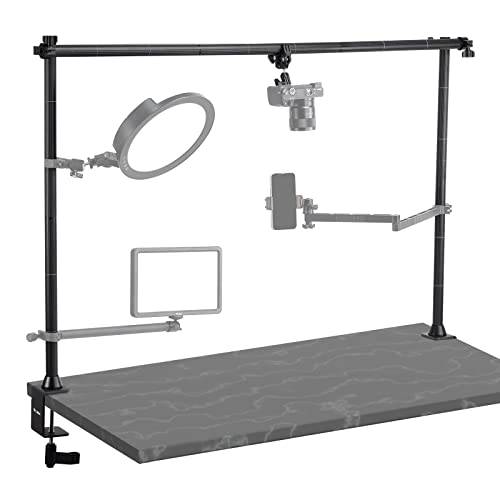 JUSMO LS15 Pro Camera Desk Mount, Aluminum Overhead Camera Mount Rig