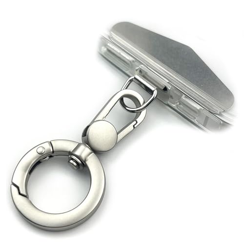 TENOC Metal Phone Tether with Spring Ring, Silver - color: Sliver