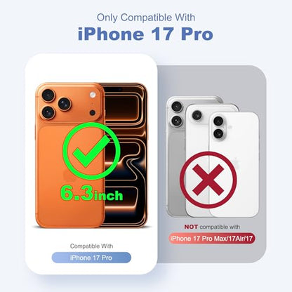 Compatible with iPhone 17 Pro Case with Stand 6.3",Black - color: Black, size: Iphone 17 Pro