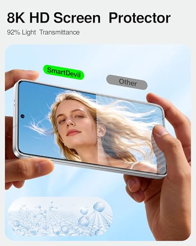 SmartDevil Tempered Glass for Samsung Galaxy S25+ Plus Screen Protector [3 Pack] , Fingerprint Unlock Compatible, HD Anti-Glare, 9H Scratch & SGS Impact Resistant, Fast & Easy, Smart Pull Box Bubble-Free Install - size: S25 + 6.7 inches