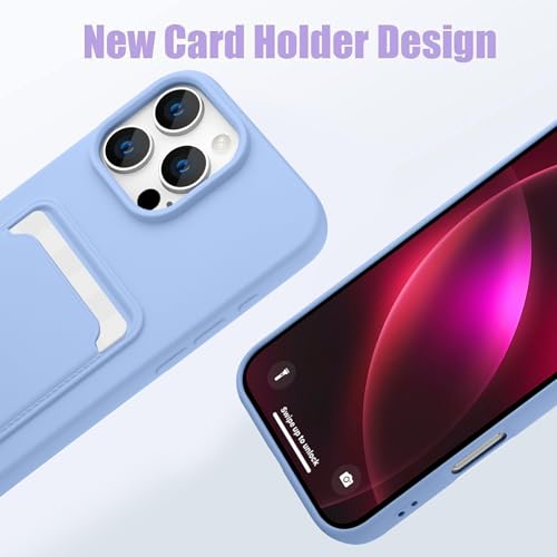 MZELQ Compatible with iPhone 16 Pro Max Case Card Holder -Purple | Wallet Cover,Camera Protection + Screen Protector Soft Card Slot Phone Case - color: Purple, size: iPhone 16 Pro Max
