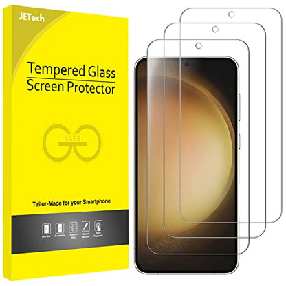JETech Screen Protector for Samsung Galaxy S23, 3-Pack | HD Clear, Fingerprint ID Compatible, Anti-Scratch Glass - size: Galaxy S23