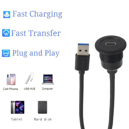 PENGLIN USB3.0 Male to USB-C Female Converter Adapter(12 Inch) - size: Single Port