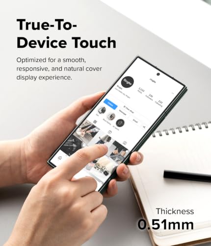Ringke for Samsung Galaxy Z Fold 8 Ultra Screen Protector [Easy Slide] | Cover Display Easy Slide Tempered Glass, 2 Pack, Super Easy to Install, Case Friendly Protector for the Outer Display - size: Galaxy Z Fold 8 Ultra