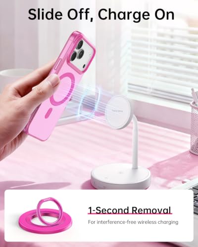 SYNCWIRE for MagSafe Phone Grip, Magnetic Phone Ring Holder - color: Hot Pink