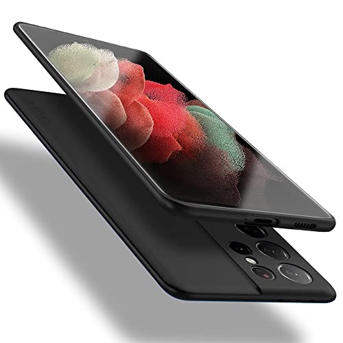X-level for Samsung Galaxy S21 Ultra Case Slim Fit Soft TPU Super Ultra-Thin [Guardian Series] Phone Back Cover Light Protective Matte Finish Coating Cases for Galaxy S21 Ultra,Black - color: Black(Camera Updated)
