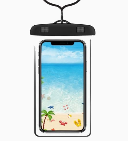 2Pcs IPX8 Waterproof Phone Pouch for Phones up to 7.2 Inches – Touchscreen Compatible, Secure Sealed Design