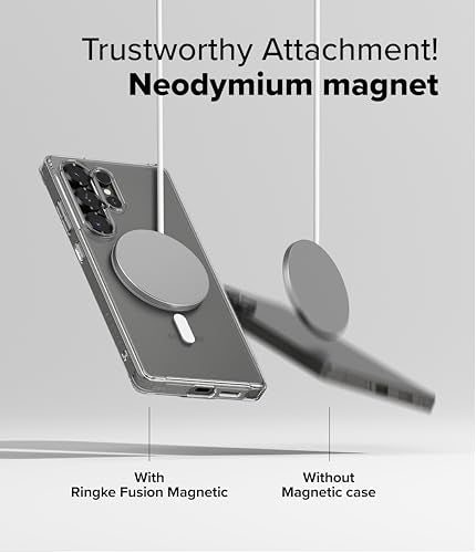 Ringke for Samsung Galaxy S25 Ultra Case [Fusion Magnetic Matte Clear] | Compatible with MagSafe, Oil & Dirt Resistant, Anti-Fingerprint Technology Prevents Oily Smudges, Feels Velvety Soft - size: Galaxy S25 Ultra