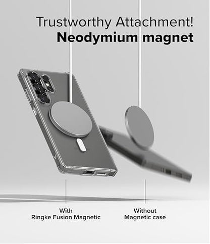 Ringke for Samsung Galaxy S25 Ultra Case [Fusion Magnetic Matte Clear] | Compatible with MagSafe, Oil & Dirt Resistant, Anti-Fingerprint Technology Prevents Oily Smudges, Feels Velvety Soft - size: Galaxy S25 Ultra