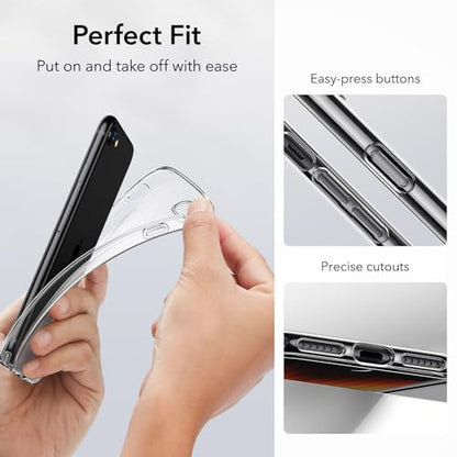 ESR for iPhone SE3/SE/8/7 Case, Stay Original, Transparent, Clear | Military-Grade Drop Protection, Slim, TPU material - color: Clear