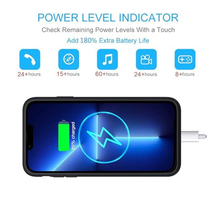 Battery Case for iPhone 13 Pro Max,Upgraded 12000mAh Portable Protective Charging Case with Wireless Charging Compatible for iPhone 13 Pro Max (6.7 inch) Battery Pack Charger Case with Carplay (Black) - size: iPhone 13 Pro Max