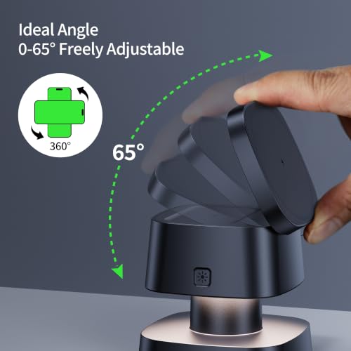 4 in 1 Magnetic Wireless Charging Station,15W Fast Charging with Adjustable Night Light,3 in 1 Wireless Charging Station for iPhone 17/16/15/14/13 Pro Max & Apple Watch,AirPods (Starlight Gray) - color: Starlight Gray
