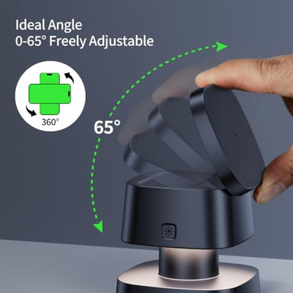 4 in 1 Magnetic Wireless Charging Station,15W Fast Charging with Adjustable Night Light,3 in 1 Wireless Charging Station for iPhone 17/16/15/14/13 Pro Max & Apple Watch,AirPods (Starlight Gray) - color: Starlight Gray