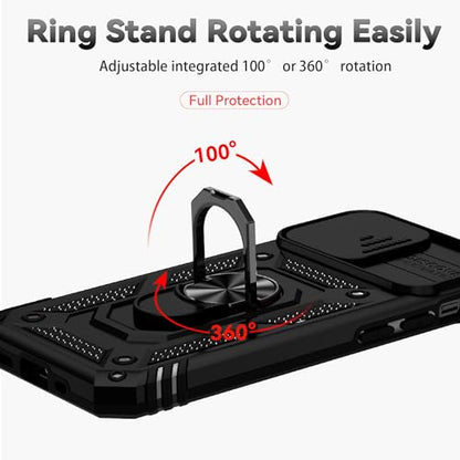 for iPhone 12/ iPhone 12 Pro Case with Camera Lens Cover, Black - color: Black