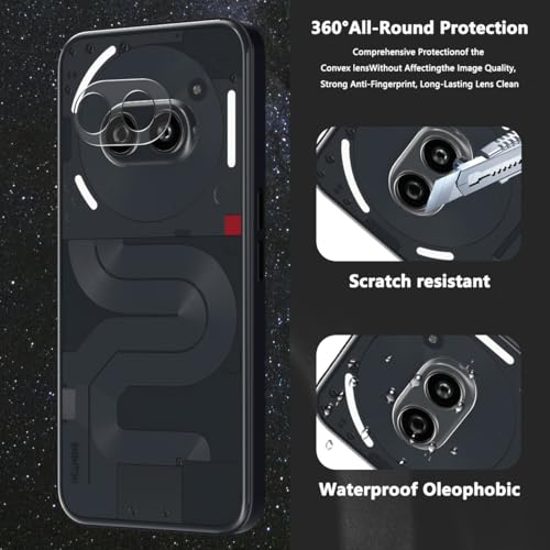 3+2 Pack Tempered Glass for Nothing Phone (2a) / (2a) Plus Screen Protector with Camera Lens Protector, 9H Hardness, HD Clear Film, Case Friendly, Screen Protector - size: for Nothing Phone (2a) / (2a) Plus